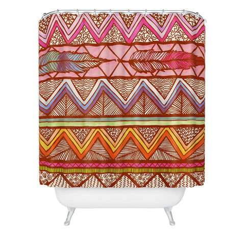 Lisa Argyropoulos Two Feathers Shower Curtain