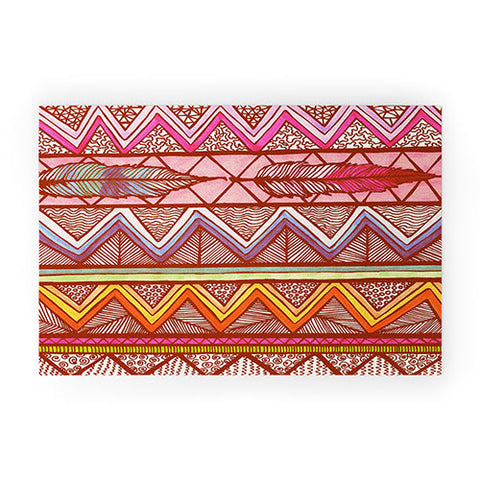 Lisa Argyropoulos Two Feathers Welcome Mat