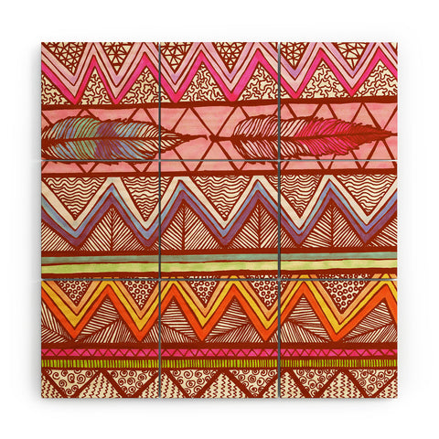 Lisa Argyropoulos Two Feathers Wood Wall Mural