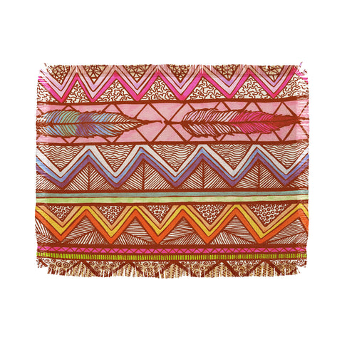 Lisa Argyropoulos Two Feathers Throw Blanket