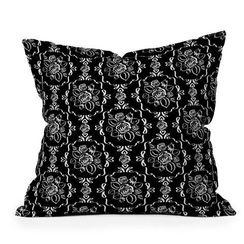 Lisa Argyropoulos Victorian Romance Noir Throw Pillow