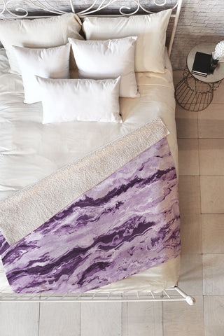 Lisa Argyropoulos Violet Melt Fleece Throw Blanket