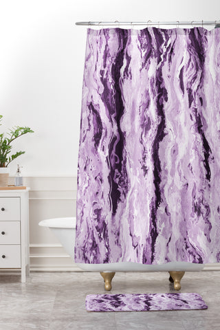Lisa Argyropoulos Violet Melt Shower Curtain And Mat