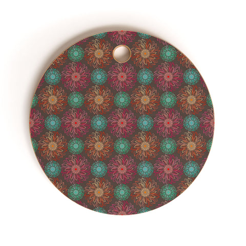 Lisa Argyropoulos Vivid Sunflowers Cutting Board Round