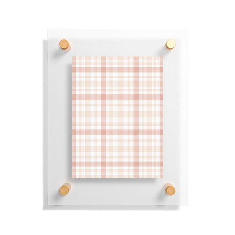 Lisa Argyropoulos Warmly Blushed Plaid Floating Acrylic Print