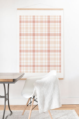 Lisa Argyropoulos Warmly Blushed Plaid Art Print And Hanger