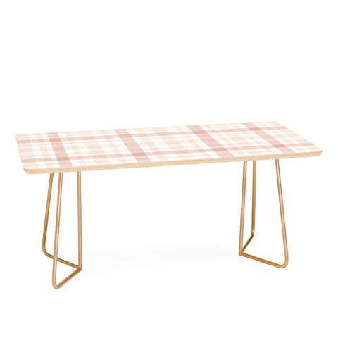 Lisa Argyropoulos Warmly Blushed Plaid Coffee Table