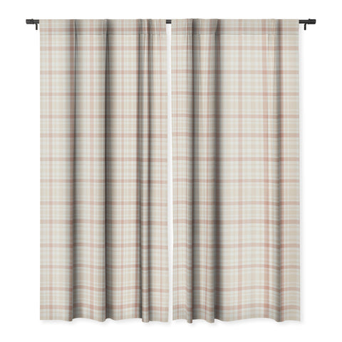 Lisa Argyropoulos Warmly Blushed Plaid Blackout Window Curtain