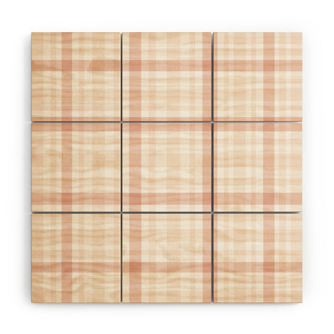 Lisa Argyropoulos Warmly Blushed Plaid Wood Wall Mural