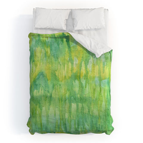 Lisa Argyropoulos Watercolor Greenery Comforter