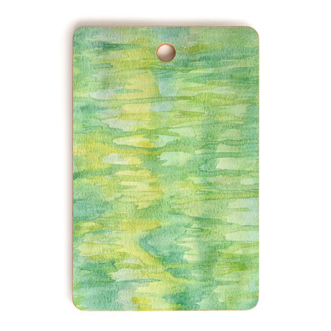 Lisa Argyropoulos Watercolor Greenery Cutting Board Rectangle