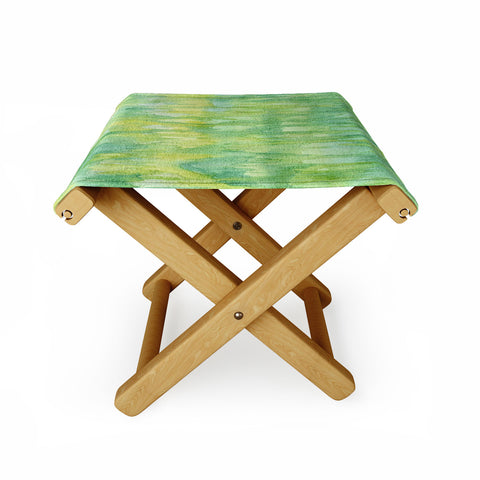 Lisa Argyropoulos Watercolor Greenery Folding Stool