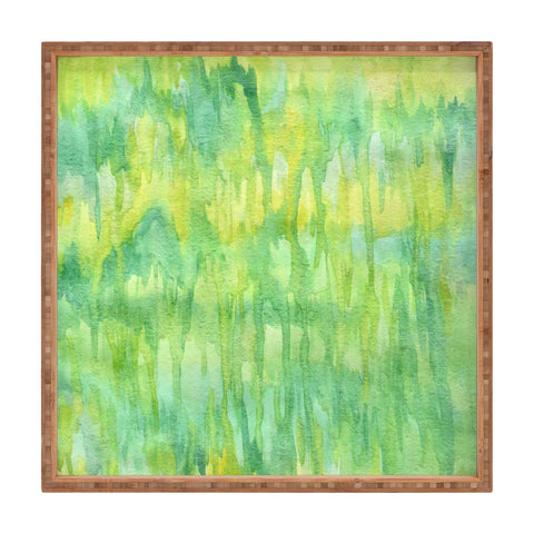 Lisa Argyropoulos Watercolor Greenery Square Tray