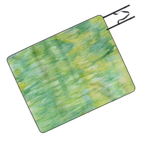 Lisa Argyropoulos Watercolor Greenery Picnic Blanket