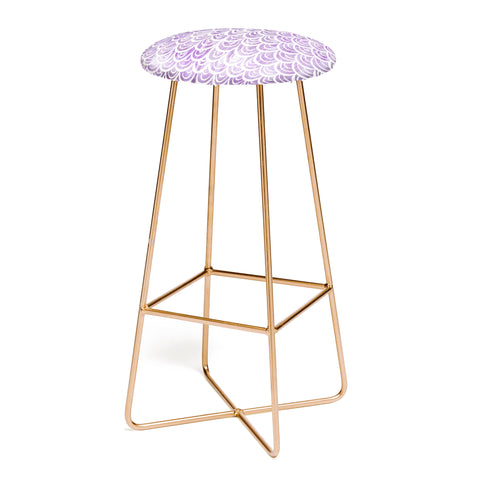 Lisa Argyropoulos Watercolor Mermaid Amethyst Bar Stool