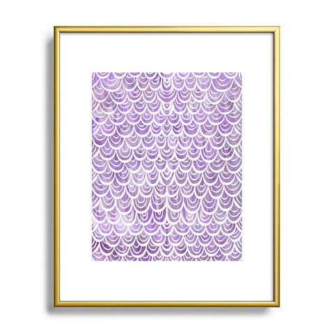 Lisa Argyropoulos Watercolor Mermaid Amethyst Metal Framed Art Print