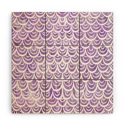 Lisa Argyropoulos Watercolor Mermaid Amethyst Wood Wall Mural