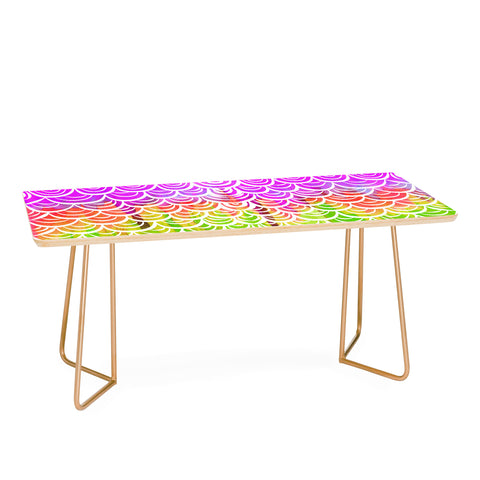 Lisa Argyropoulos Watercolor Rainbow Mermaid Coffee Table