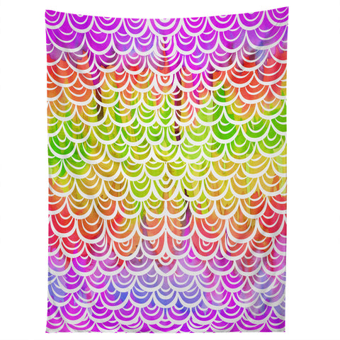 Lisa Argyropoulos Watercolor Rainbow Mermaid Tapestry