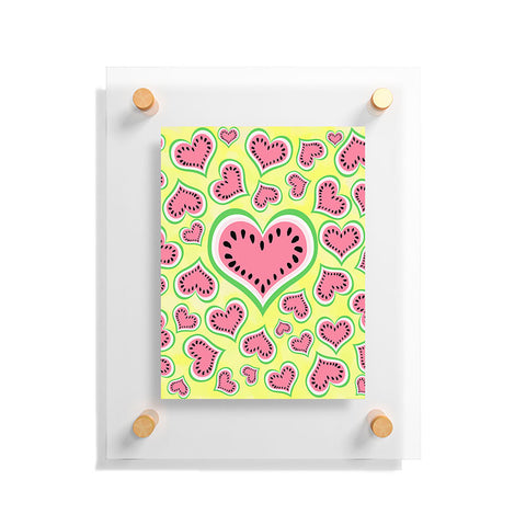 Lisa Argyropoulos Watermelon Love Sunny Yellow Floating Acrylic Print