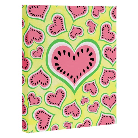 Lisa Argyropoulos Watermelon Love Sunny Yellow Art Canvas