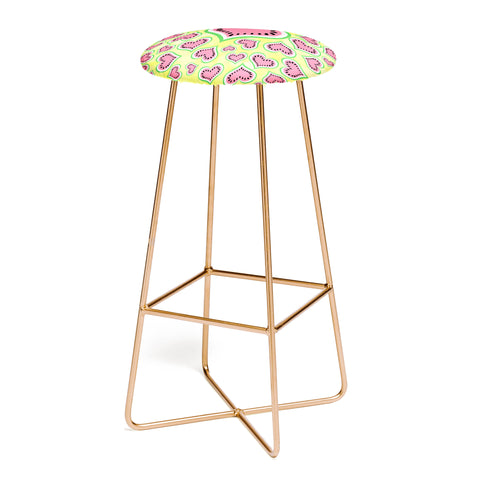 Lisa Argyropoulos Watermelon Love Sunny Yellow Bar Stool