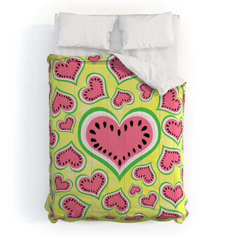 Lisa Argyropoulos Watermelon Love Sunny Yellow Comforter