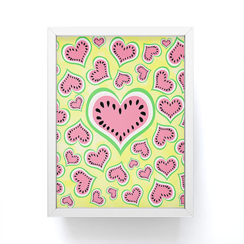 Lisa Argyropoulos Watermelon Love Sunny Yellow Framed Mini Art Print
