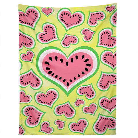 Lisa Argyropoulos Watermelon Love Sunny Yellow Tapestry