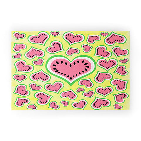 Lisa Argyropoulos Watermelon Love Sunny Yellow Welcome Mat