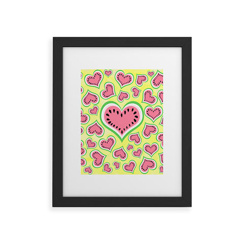 Lisa Argyropoulos Watermelon Love Sunny Yellow Framed Art Print