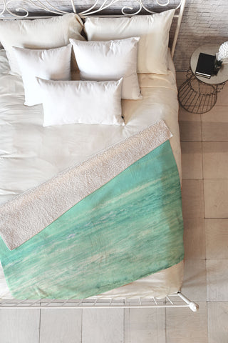 Lisa Argyropoulos Where Ocean Meets Sky Fleece Throw Blanket