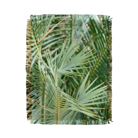 Lisa Argyropoulos Whispered Fronds Throw Blanket