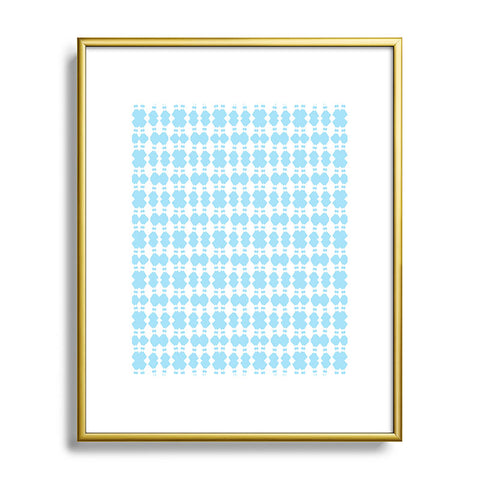 Lisa Argyropoulos White Sapphires Aqua Metal Framed Art Print