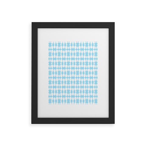 Lisa Argyropoulos White Sapphires Aqua Framed Art Print