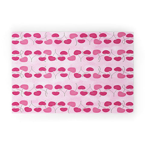 Lisa Argyropoulos Wild Cherry Stripes Welcome Mat