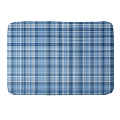 Lisa Argyropoulos Winter Blue Plaid Memory Foam Bath Mat