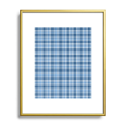 Lisa Argyropoulos Winter Blue Plaid Metal Framed Art Print
