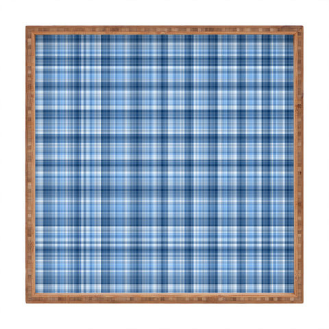 Lisa Argyropoulos Winter Blue Plaid Square Tray