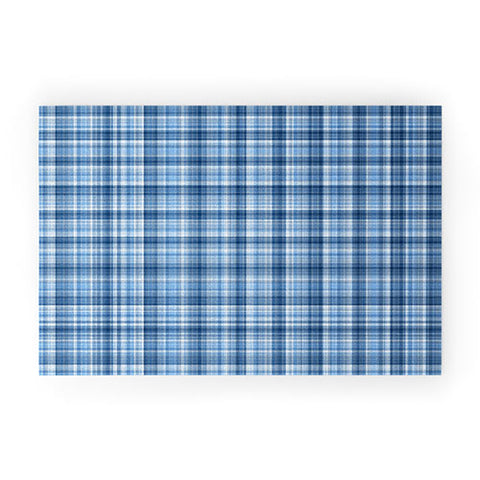 Lisa Argyropoulos Winter Blue Plaid Welcome Mat