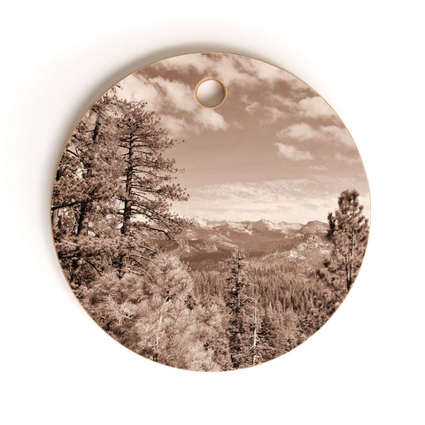 Lisa Argyropoulos Yosemite View Warm Sepia Cutting Board Round