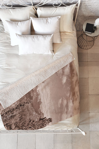 Lisa Argyropoulos Yosemite View Warm Sepia Fleece Throw Blanket