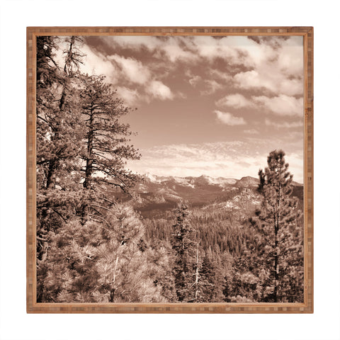 Lisa Argyropoulos Yosemite View Warm Sepia Square Tray
