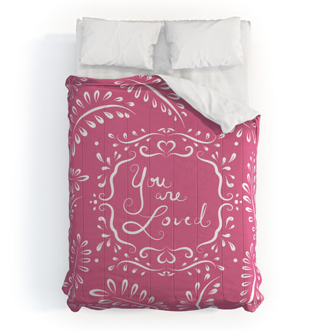 Lisa Argyropoulos You Are Loved Blush Comforter