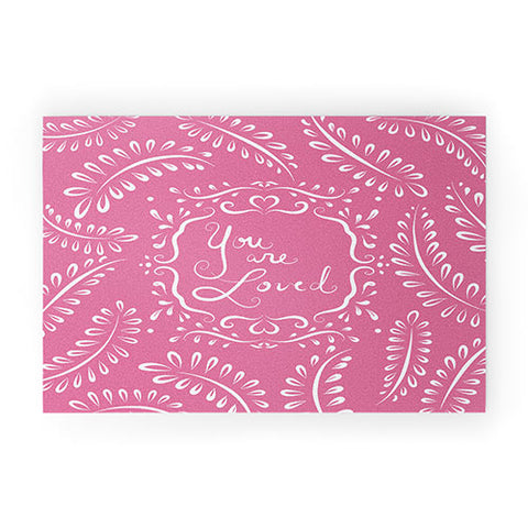 Lisa Argyropoulos You Are Loved Blush Welcome Mat