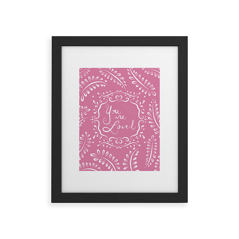 Lisa Argyropoulos You Are Loved Blush Framed Art Print