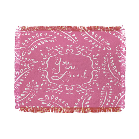 Lisa Argyropoulos You Are Loved Blush Throw Blanket