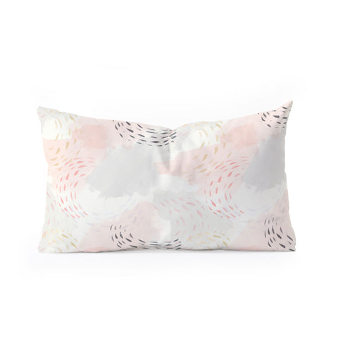 Little Arrow Design Co abstract watercolor pastel Oblong Throw Pillow