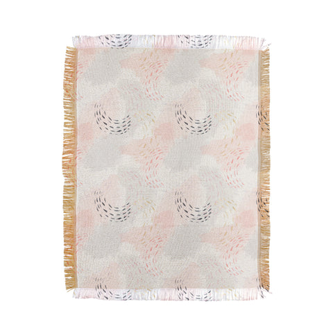 Little Arrow Design Co abstract watercolor pastel Throw Blanket