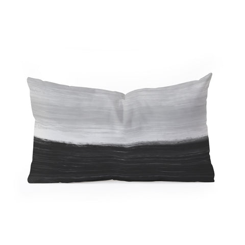 Little Arrow Design Co Anahita in grey Oblong Throw Pillow